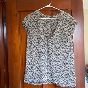 Black and white blouse